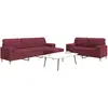 vidaXL Ensemble de canapés 3 pcs repose-pied et coussins décoratifs