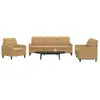 vidaXL Ensemble de canapés 3 pcs avec coussins Marron Velours