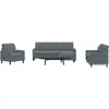vidaXL Ensemble de canapés 4 pcs avec coussins Gris foncé Velours