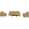 vidaXL Ensemble de canapés 4 pcs avec coussins Marron Velours