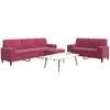 vidaXL Ensemble de canapés 3 pcs avec coussins et traversins velours