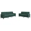 vidaXL Ensemble de canapés 2 pcs avec coussins et traversins velours