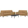 vidaXL Ensemble de canapés 2 pcs avec coussins Marron Velours