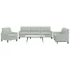 vidaXL Ensemble de canapés 3 pcs avec coussins Gris clair Velours