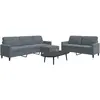 vidaXL Ensemble de canapés 3 pcs avec coussins Gris foncé Velours