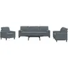 vidaXL Ensemble de canapés 3 pcs avec coussins et traversins velours