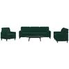 vidaXL Ensemble de canapés 3 pcs avec coussins et traversins velours