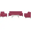 vidaXL Ensemble de canapés 3 pcs avec coussins et traversins velours