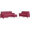 vidaXL Ensemble de canapés 3 pcs avec coussins et traversins velours