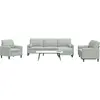vidaXL Ensemble de canapés 4 pcs et coussins et traversins velours