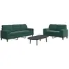 vidaXL Ensemble de canapés 2 pcs avec coussins et traversins velours