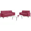 vidaXL Ensemble de canapés 2 pcs avec coussins et traversins velours