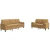 vidaXL Ensemble de canapés 2 pcs avec coussins et traversins velours