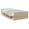 vidaXL Cadre de lit et tiroirs chêne sonoma 90x200cm bois d'ingénierie