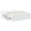 vidaXL Cadre de lit avec tiroirs blanc 135x190 cm bois d'ingénierie