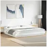vidaXL Cadre de lit blanc 180x200 cm bois d'ingénierie