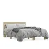 vidaXL Cadre de lit chêne sonoma 140x190 cm bois d'ingénierie et métal