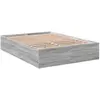 vidaXL Cadre de lit sonoma gris 120x190 cm bois d'ingénierie