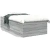 vidaXL Cadre de lit sonoma gris 90x190 cm bois d'ingénierie