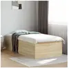 vidaXL Cadre de lit chêne sonoma 90x200 cm bois d'ingénierie