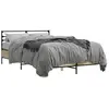 vidaXL Cadre de lit chêne sonoma 140x190 cm bois d'ingénierie et métal