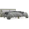 vidaXL Cadre de lit chêne sonoma 200x200 cm bois d'ingénierie et métal