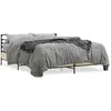 vidaXL Cadre de lit chêne sonoma 150x200 cm bois d'ingénierie et métal