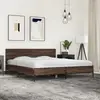 vidaXL Cadre de lit chêne marron 200x200 cm bois d'ingénierie et métal