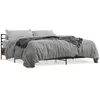 vidaXL Cadre de lit chêne marron 180x200 cm bois d'ingénierie et métal