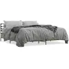 vidaXL Cadre de lit chêne sonoma 200x200 cm bois d'ingénierie et métal