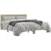 vidaXL Cadre de lit chêne sonoma 150x200 cm bois d'ingénierie et métal