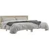 vidaXL Cadre de lit chêne sonoma 200x200 cm bois d'ingénierie et métal