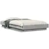 vidaXL Cadre de lit avec lumières LED gris béton 75x190 cm
