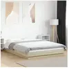 vidaXL Cadre de lit avec lumières LED chêne sonoma 140x190 cm