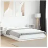 vidaXL Cadre de lit avec lumières LED blanc 120x190 cm bois ingénierie