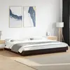 vidaXL Cadre de lit avec lumières LED noir 180x200 cm bois ingénierie