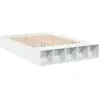 vidaXL Cadre de lit blanc 150x200 cm bois d'ingénierie