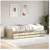 VidaXL Slaapbank met lades zonder matras 100x200cm sonoma eikenkleurig3280869
