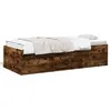 VidaXL Slaapbank met lades zonder matras 100x200 cm gerookt eikenkleur3280871