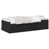 vidaXL Vidaxl Lit De Jour Avec Tiroirs Sans Matelas Noir 75x190 Cm