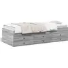 VidaXL Slaapbank met lades zonder matras 75x190 cm grijs sonoma eiken3280893