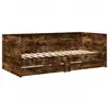 vidaXL Vidaxl Lit De Jour Avec Tiroirs Sans Matelas Chêne Fumé 90x190 Cm