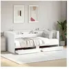 vidaXL Vidaxl Lit De Jour Avec Tiroirs Sans Matelas Blanc 90x190 Cm