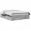 Vidaxl cadre de lit avec tiroirs sans matelas gris béton 120x190 cm