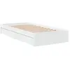 vidaXL Cadre de lit avec tiroirs blanc 75x190 cm bois d'ingénierie