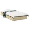 vidaXL Cadre de lit et tiroirs chêne sonoma 75x190cm bois d'ingénierie