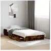 vidaXL Cadre de lit et tiroirs chêne fumé 90x200 cm bois d'ingénierie
