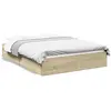vidaXL Cadre de lit et tiroirs chêne sonoma 140x190 cm bois ingénierie