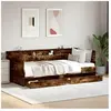 VidaXL Slaapbank met lades zonder matras 100x200 cm gerookt eikenkleur3280843