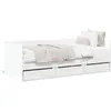 Lit de jour avec tiroirs blanc 75x190 cm bois d'ingénierie Vidaxl Blanc